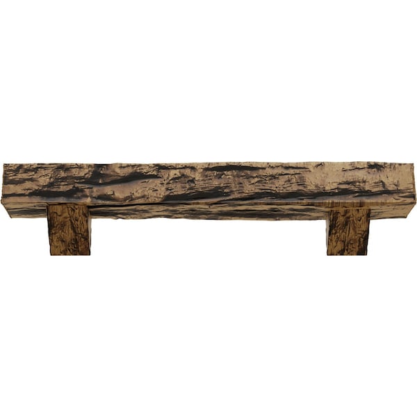 Riverwood Faux Wood Fireplace ManteL W/Breckinridge Corbels, NaturaL Golden Oak, 4H X 6D X 48W